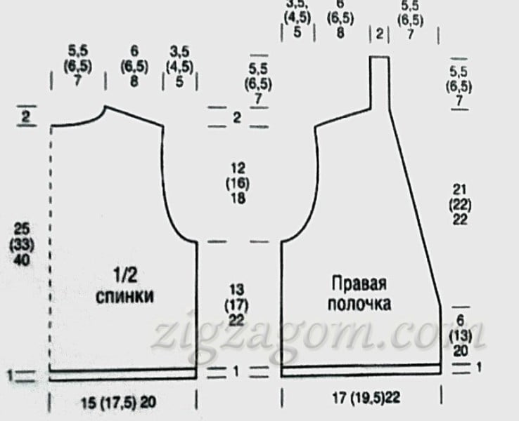 Удлиненная жилетка для девочки выкройка 31