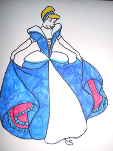 Эскиз бального платья Золушки